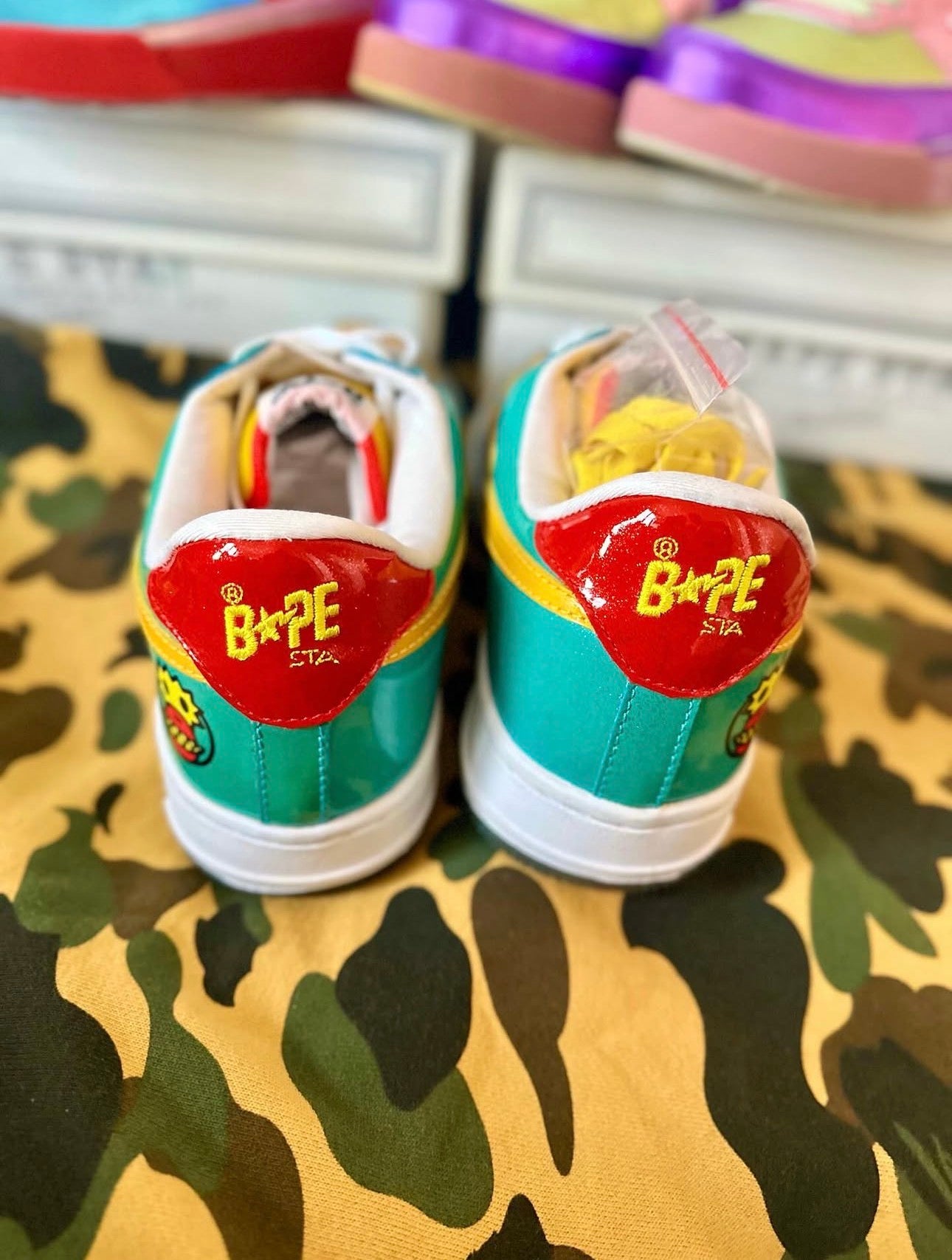 OG Bapesta Baby Milo Monster “Blue” Glitter 2009 Rare Size 9 (DEADSTOCK)