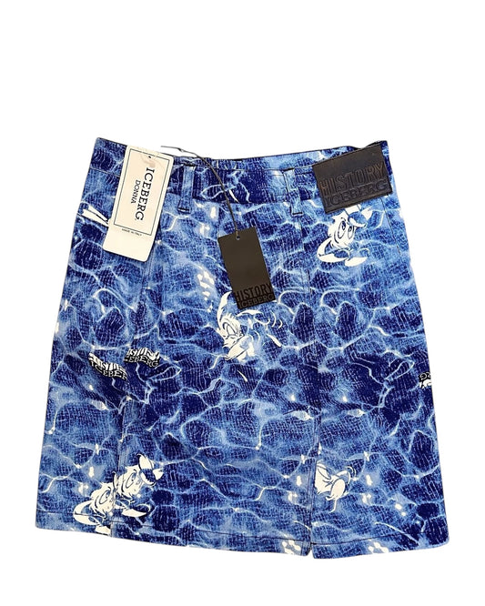 Vintage 1999 collection Iceberg History “Dogmatix”Soft Denim Skirt (Brand New)