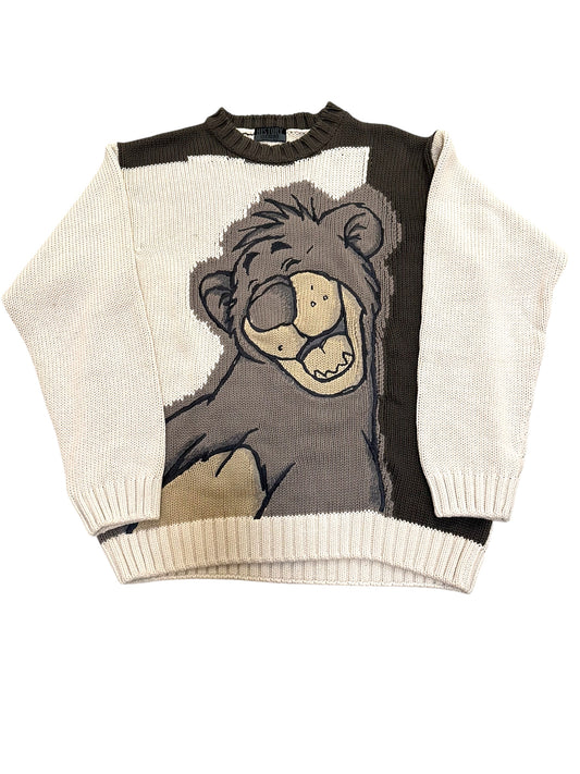 Vintage SUPER RARE 1999 ICEBERG HISTORY Disney “BALOO FROM JUNGLE BOOK” SWEATER