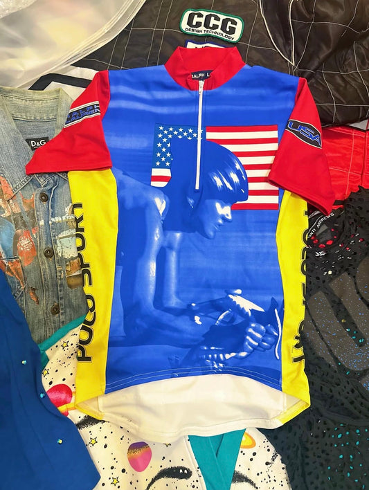 Vintage 1997 Ralph Lauren Polo Sport Bike / Cycling Shirt