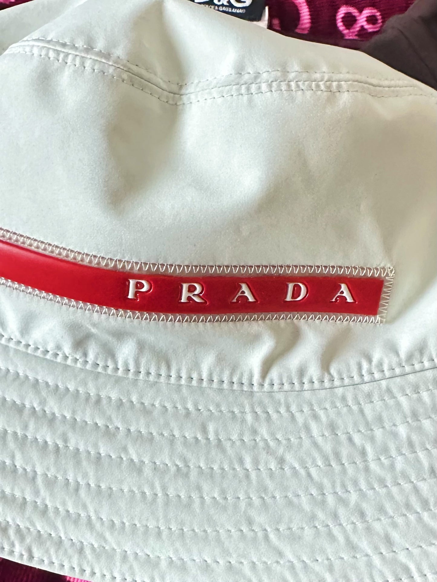 Prada Fall/Winter 2019 Linea Rossa White Technical Bucket Hat