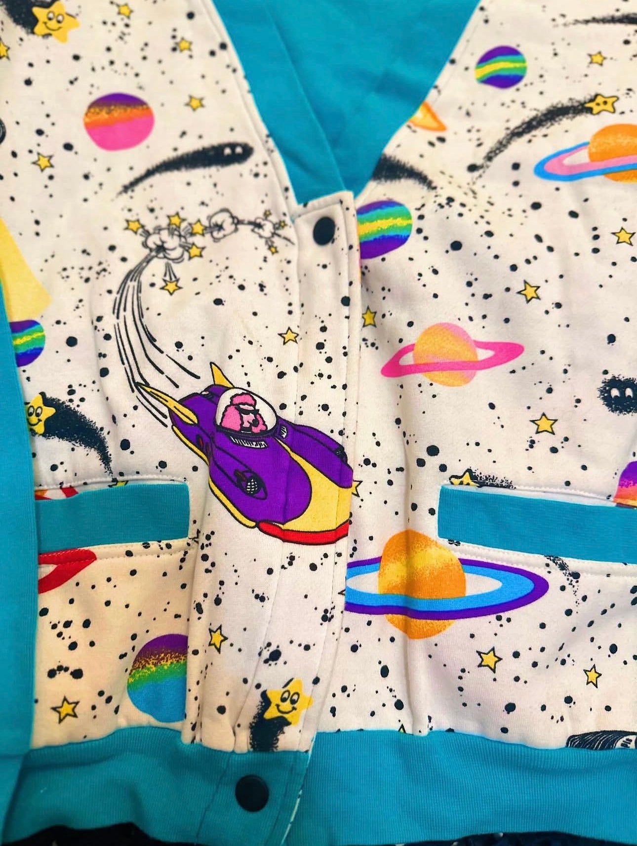 Vintage Jeremy Scott Autumn/Winter 2007 "Happy Daze Collection"  Space poodles cardigan