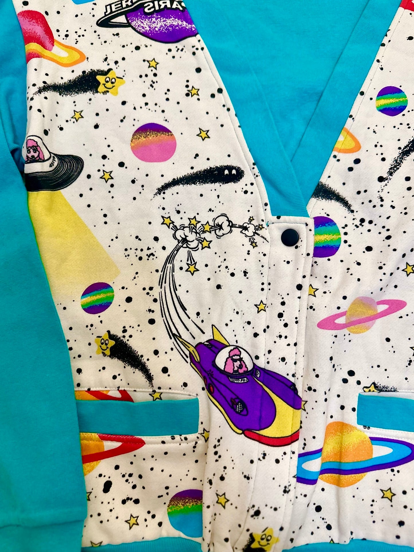 Vintage Jeremy Scott Autumn/Winter 2007 "Happy Daze Collection"  Space poodles cardigan