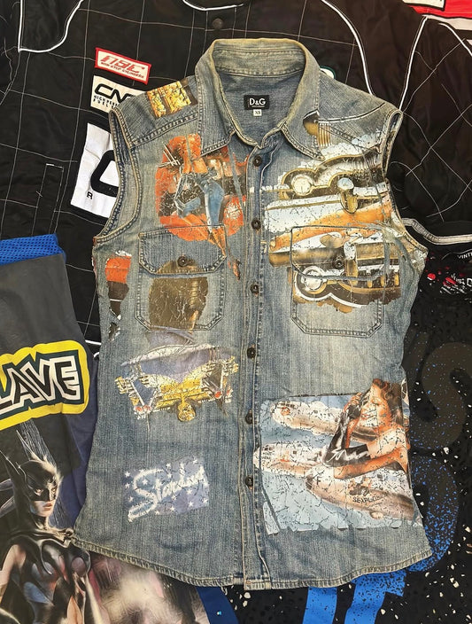 Vintage Spring/Summer 2002 collection D&G sleeveless denim vest