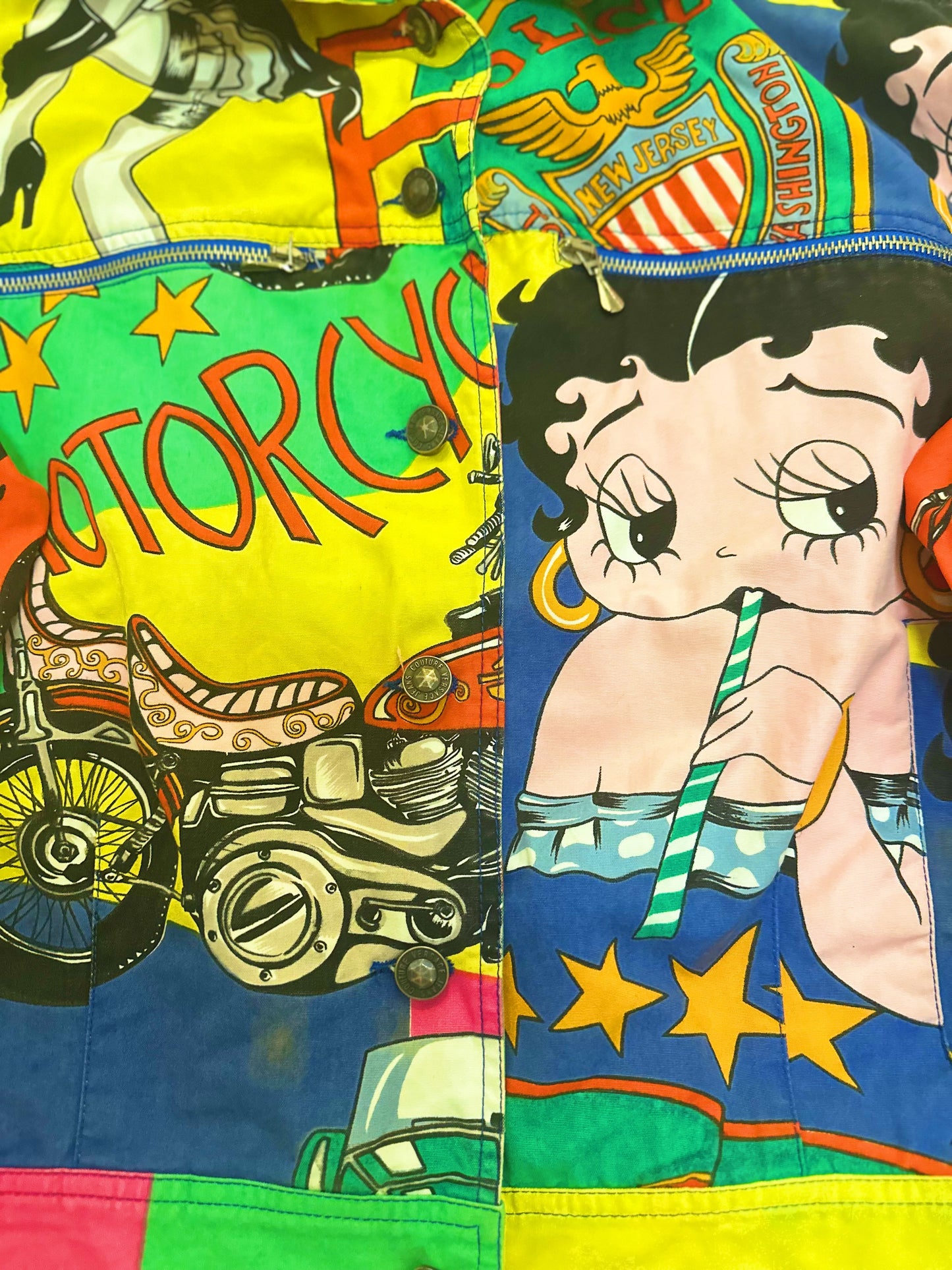 Vintage Versace Jeans Couture “Betty Boop” Pop Art Jeans Jacket - 1991