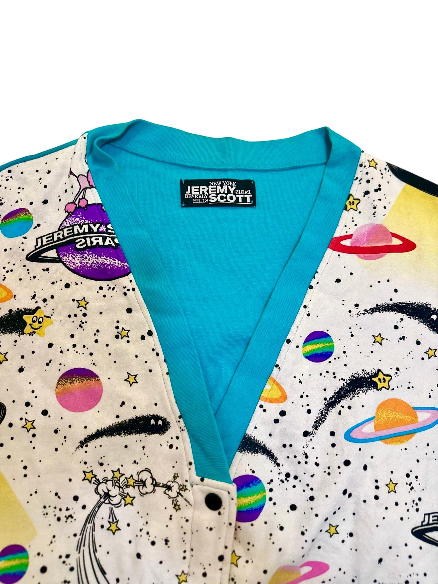 Vintage Jeremy Scott Autumn/Winter 2007 "Happy Daze Collection"  Space poodles cardigan