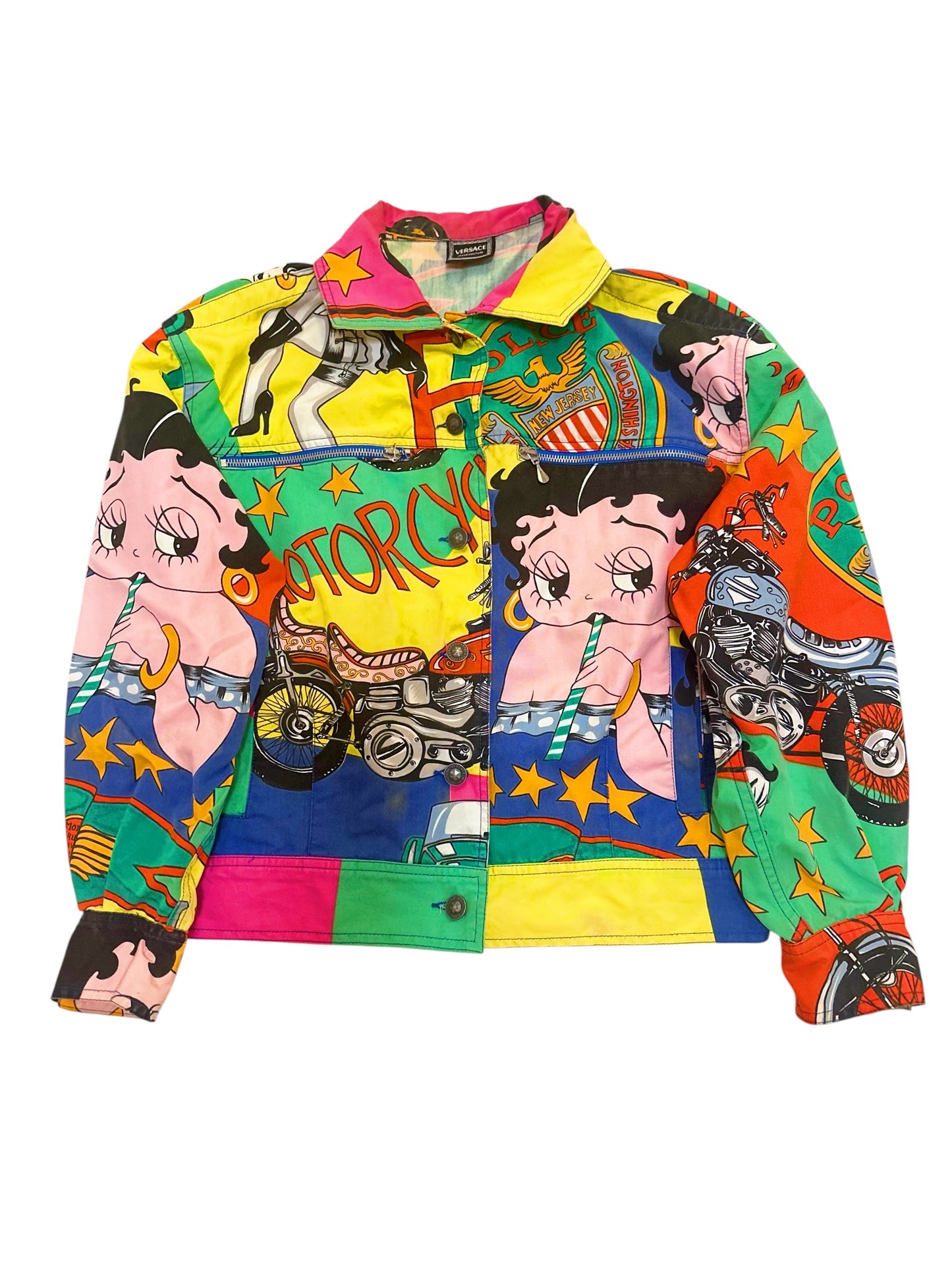 Vintage Versace Jeans Couture “Betty Boop” Pop Art Jeans Jacket - 1991