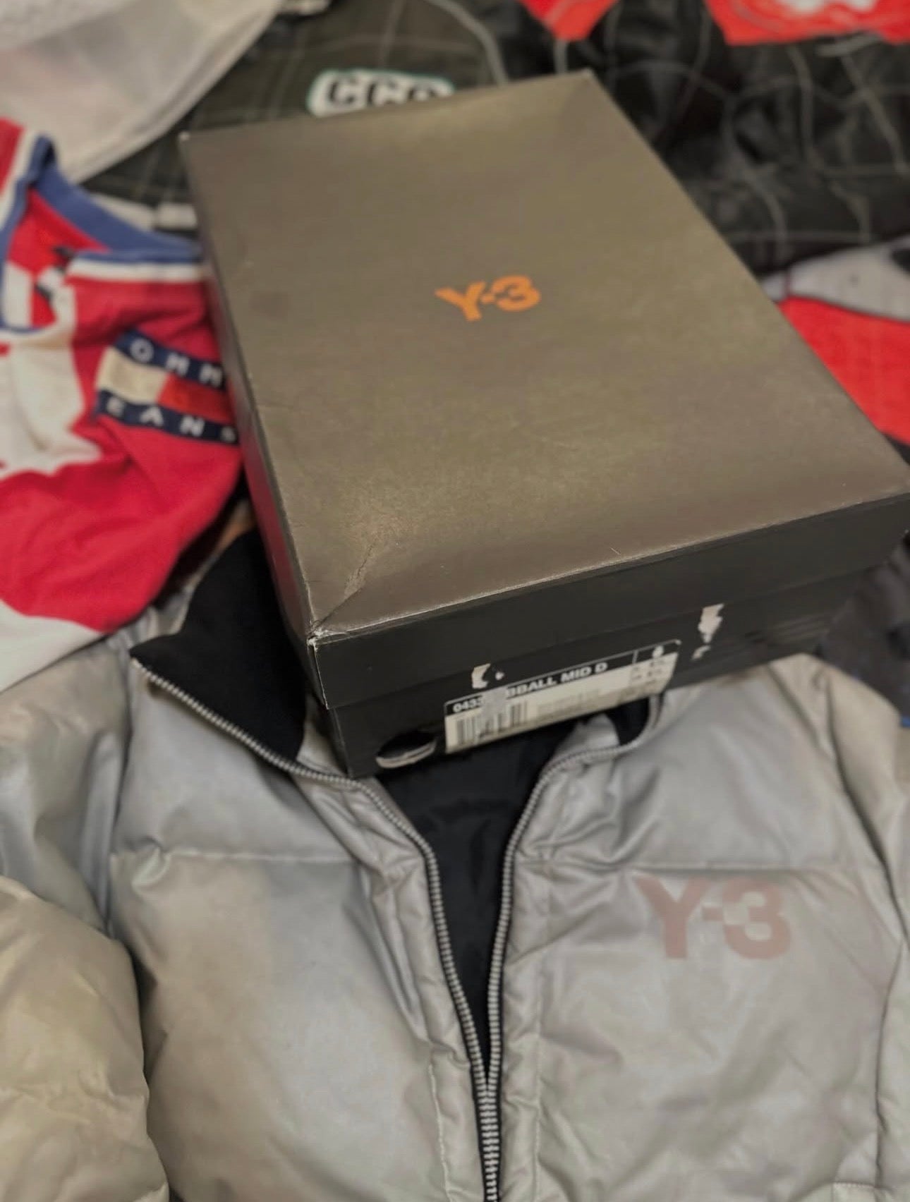 Y-3 Adidas, Spring/Summer 2004 High Fashion BBal Mid High-Top Sneaker & Yohji Yamamoto Y-3 Adidas Fall/Winter 2005 metallic Down Puffer Jacket