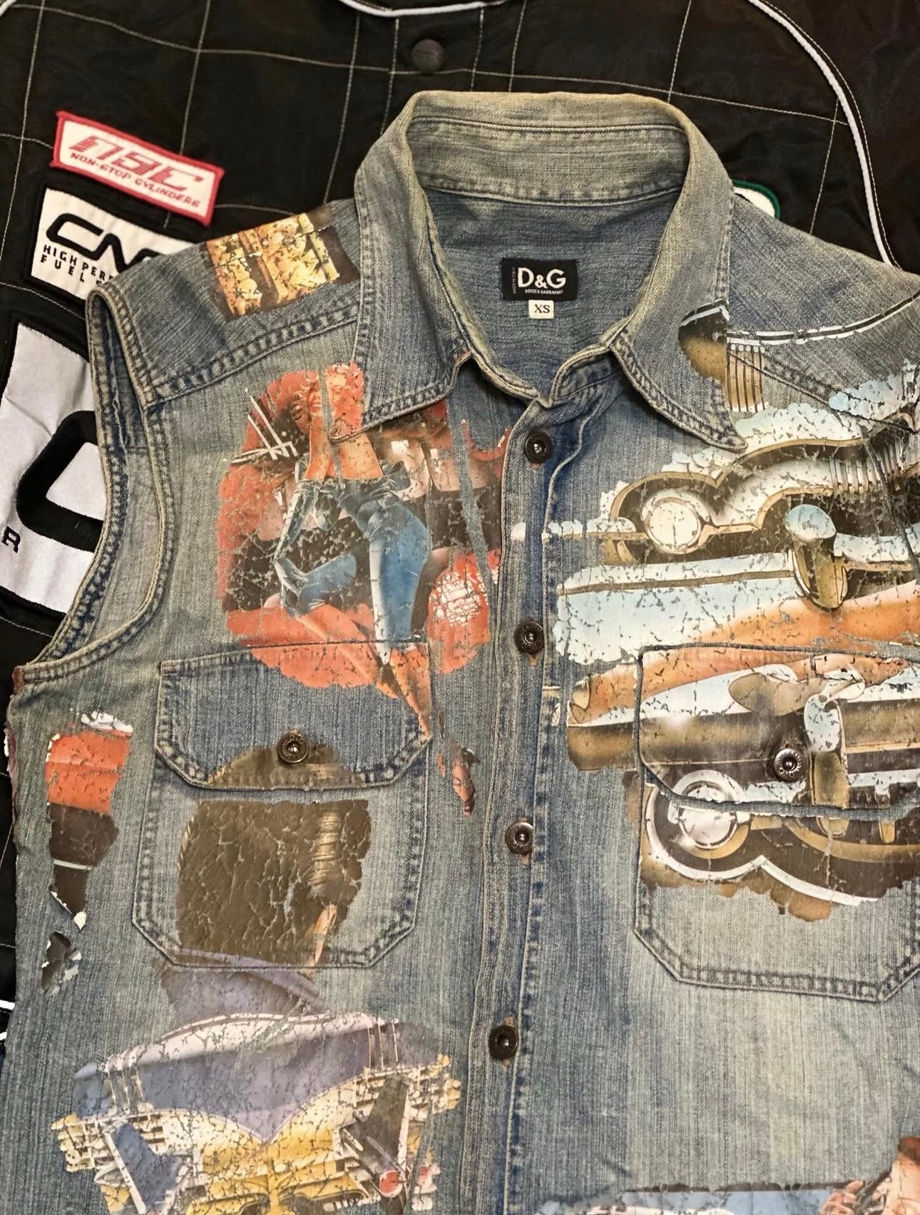 Vintage Spring/Summer 2002 collection D&G sleeveless denim vest