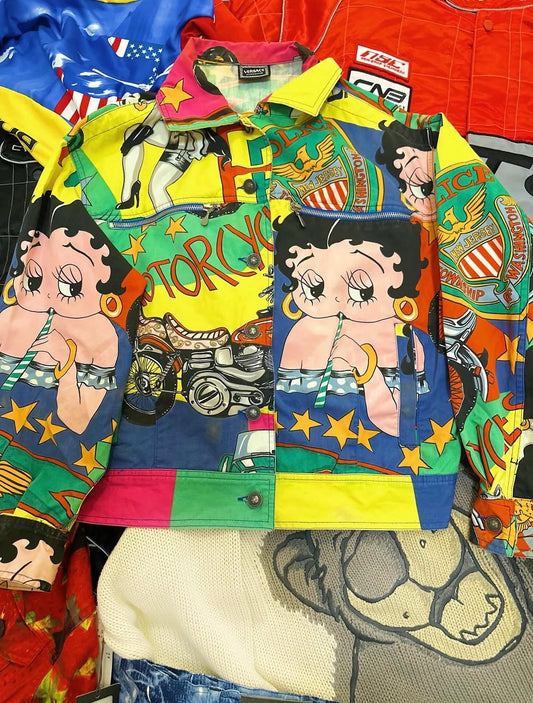 Vintage Versace Jeans Couture “Betty Boop” Pop Art Jeans Jacket - 1991