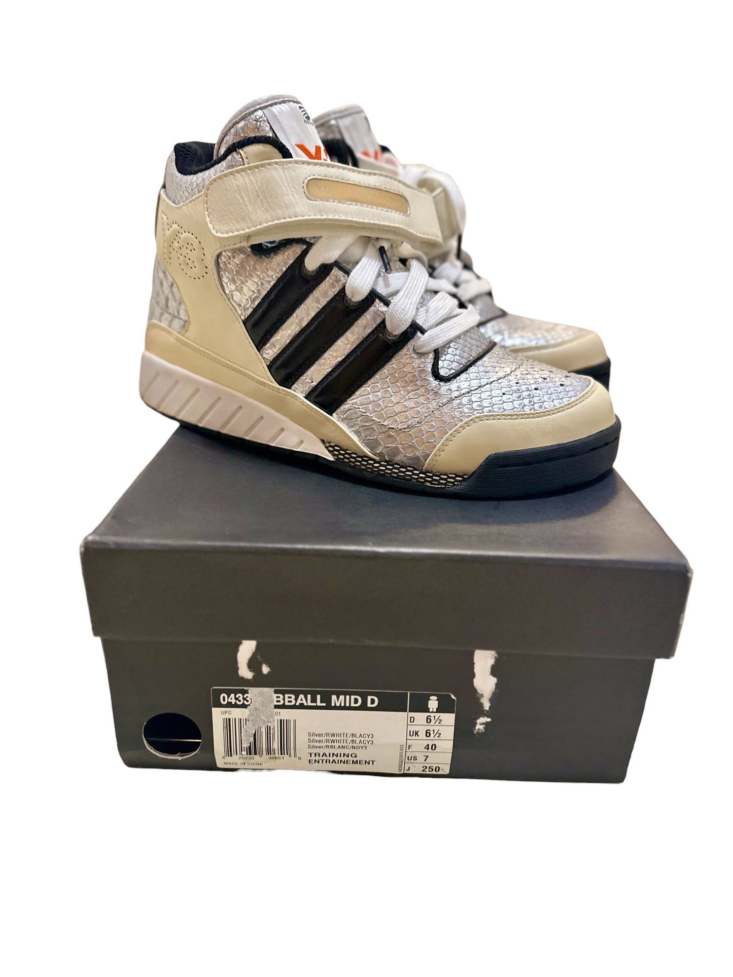 Y-3 Adidas, Spring/Summer 2004 High Fashion BBal Mid High-Top Sneaker & Yohji Yamamoto Y-3 Adidas Fall/Winter 2005 metallic Down Puffer Jacket