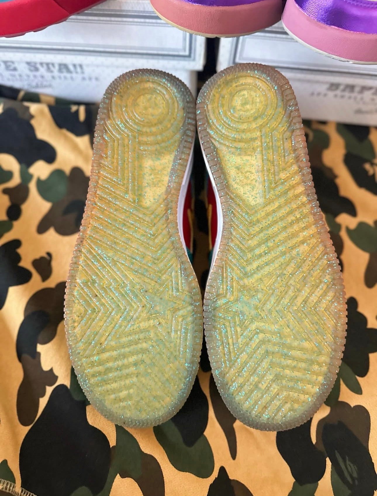 OG Bapesta Baby Milo Monster “Blue” Glitter 2009 Rare Size 9 (DEADSTOCK)