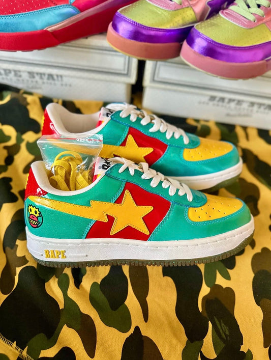 OG Bapesta Baby Milo Monster “Blue” Glitter 2009 Rare Size 9 (DEADSTOCK)
