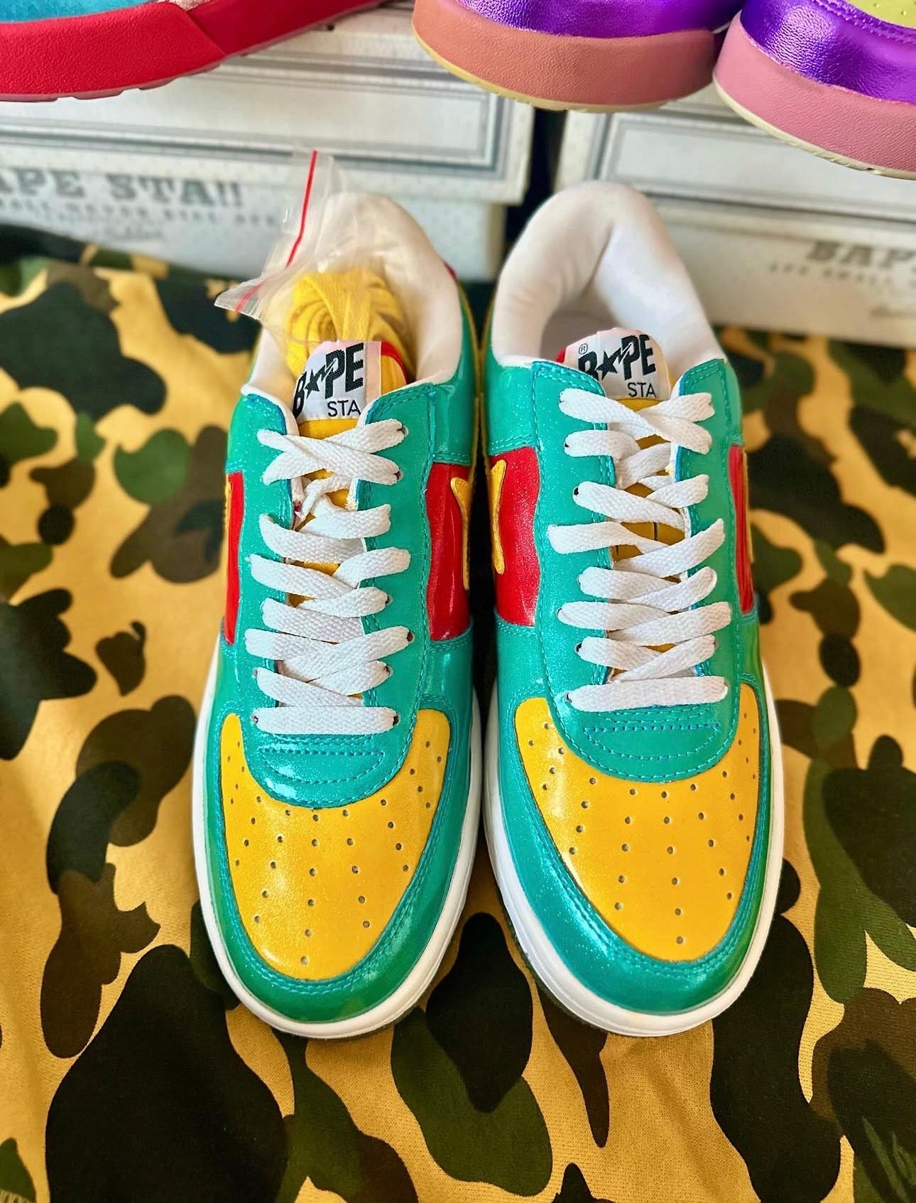 OG Bapesta Baby Milo Monster “Blue” Glitter 2009 Rare Size 9 (DEADSTOCK)